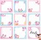 Sticky Notes Gifts - 9Pack Cute Sticky Notes Cartoon Axolotl Gifts for Axolotl Lovers Axolotl Note Pads Animal Self Stick Pads for Women Office Study Supplies 450 Sheets